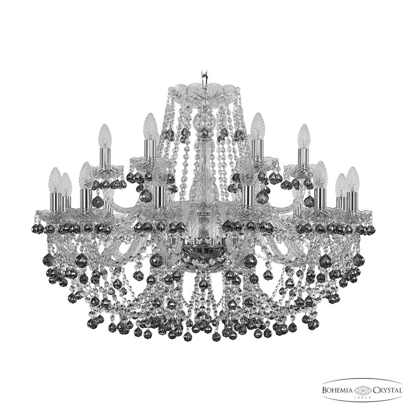 Подвесная люстра Bohemia Ivele Crystal 1409/12+6/300 Ni K731