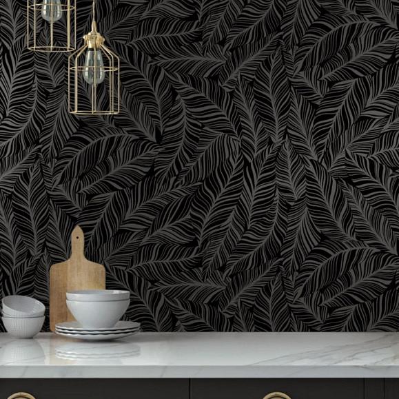 Обои York TC2712 Rainforest Canopy Black