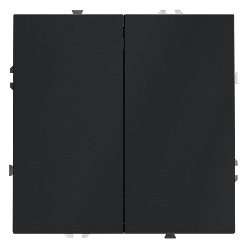 Выключатель с самовозвратом двухклавишный Voltum S70 VLS020607 (графит)