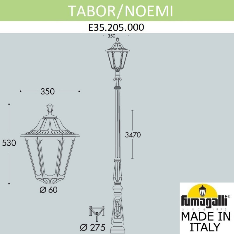 Садовый светильник Fumagalli E35.205.000.WYH27
