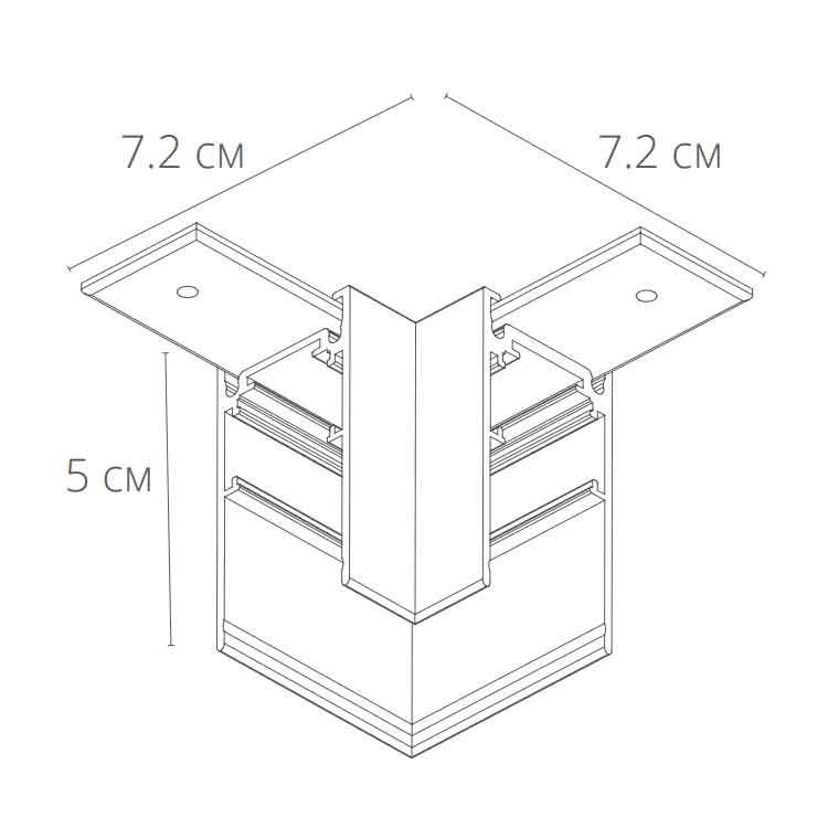 Коннектор L-образный Arte Lamp Linea-accessories A480633