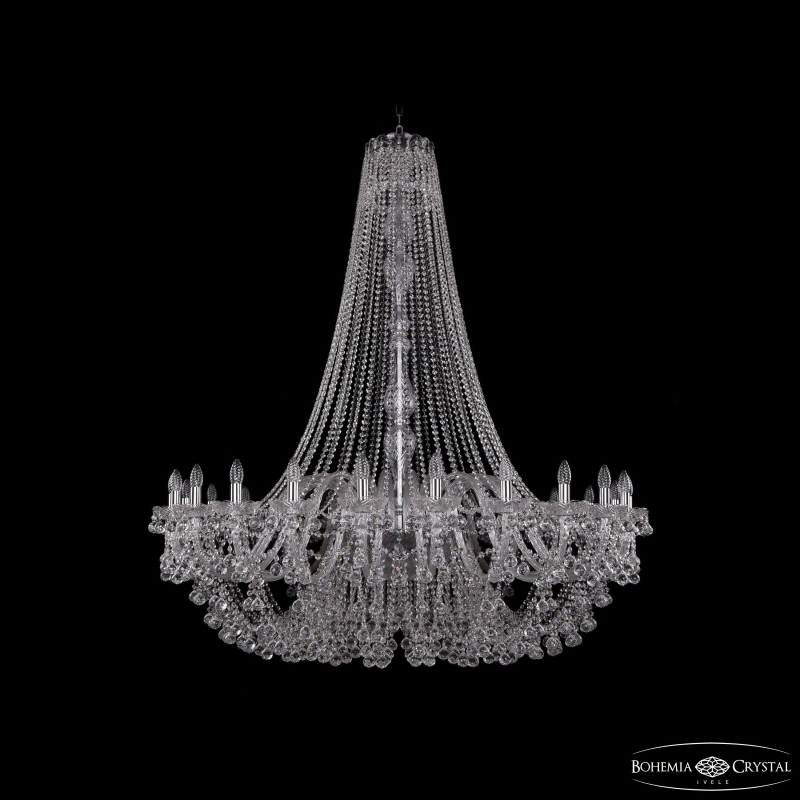 Подвесная люстра Bohemia Ivele Crystal 1409/24/530/h-160 Ni