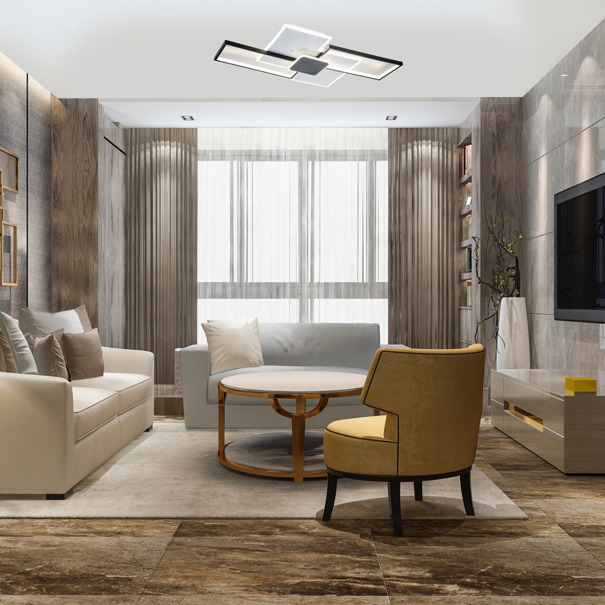 Потолочный светильник Escada 10216/S LED 138W White/Black