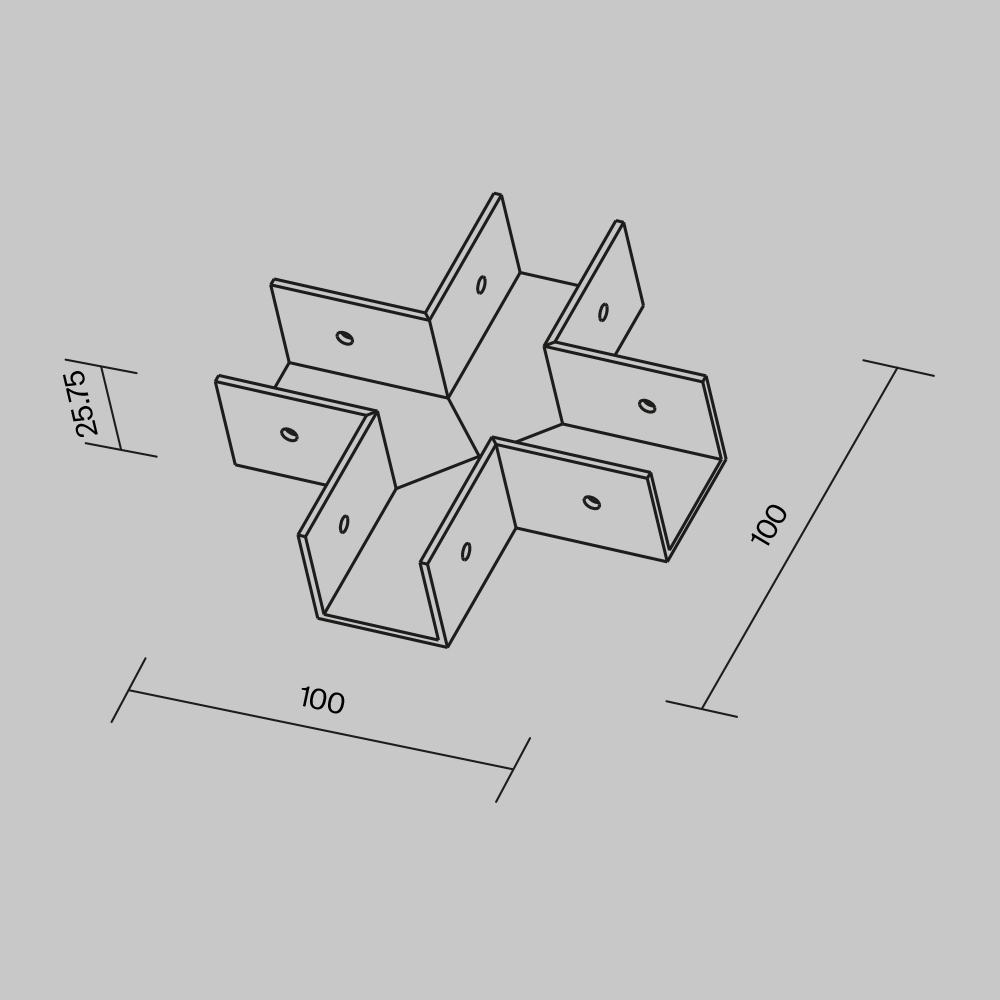 Коннектор X-образный для профиля Maytoni Elasity IP O-TR001-CC-W