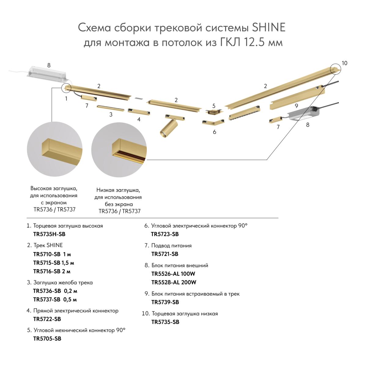 Внешний блок питания Denkirs SHINE BASE 150Вт 48В IP20 TR5739-SB