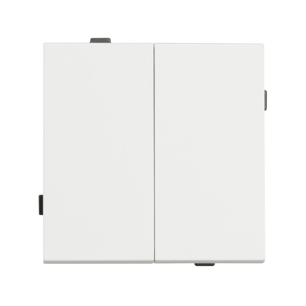 Механизм выключателя двухклавишный проходной Arlight SWT-TENDO-MKP2-SFPL-WH (230V, 10A) 054556