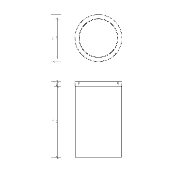 Decor Walther DW 124 Корзина для бумаги 20xh32см, с крышкой, напольная, цвет: черный матовый