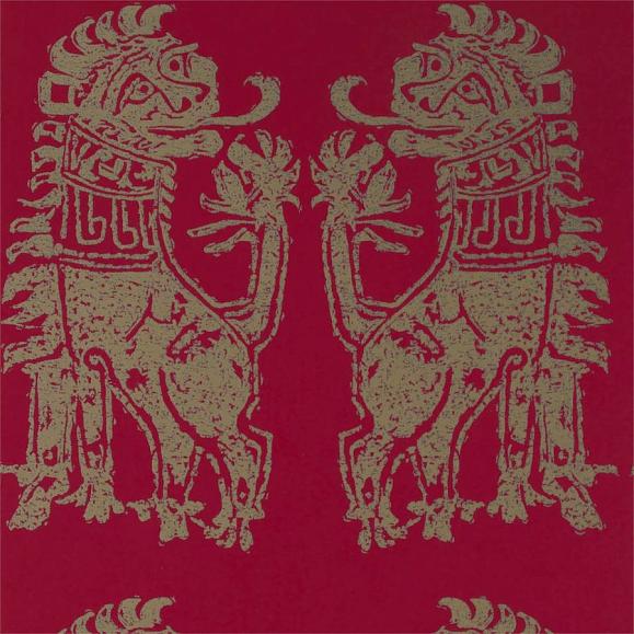 Обои Zoffany 312978 Sicilian Lion Cinnabar/Bronze