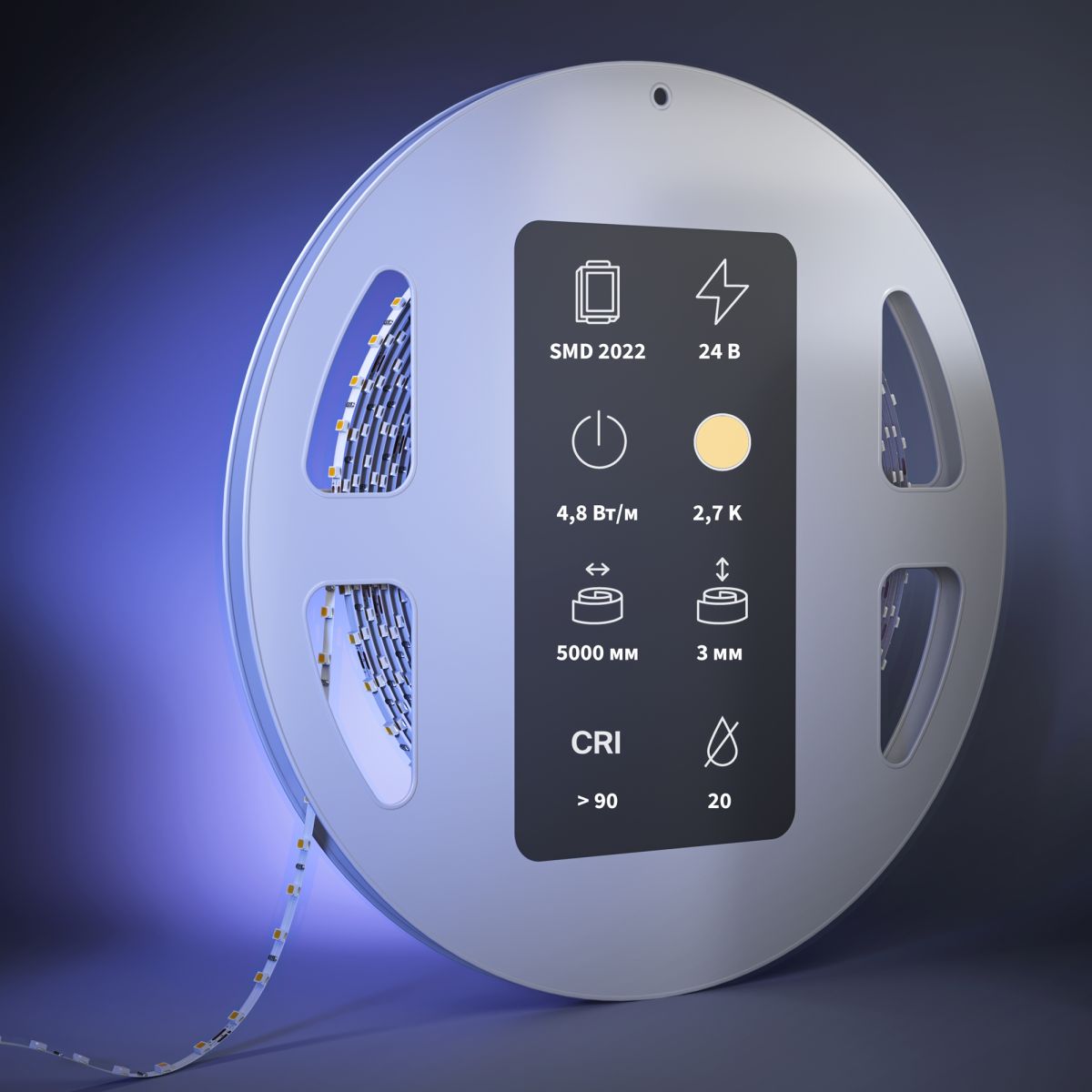 Светодиодная лента Maytoni Led Strip 24В 2022 4,8Вт/м 2700К 5м IP 20 201261