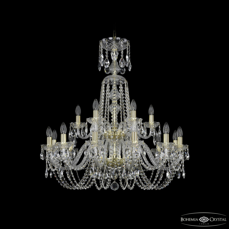 Подвесная люстра Bohemia Ivele Crystal 1402/12+6/300/XL-91/2d G