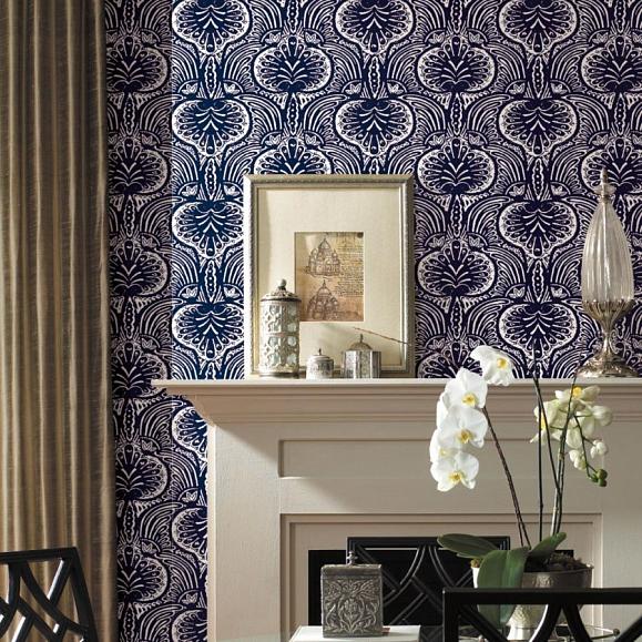 Обои York HO2153 Lotus Palm Navy