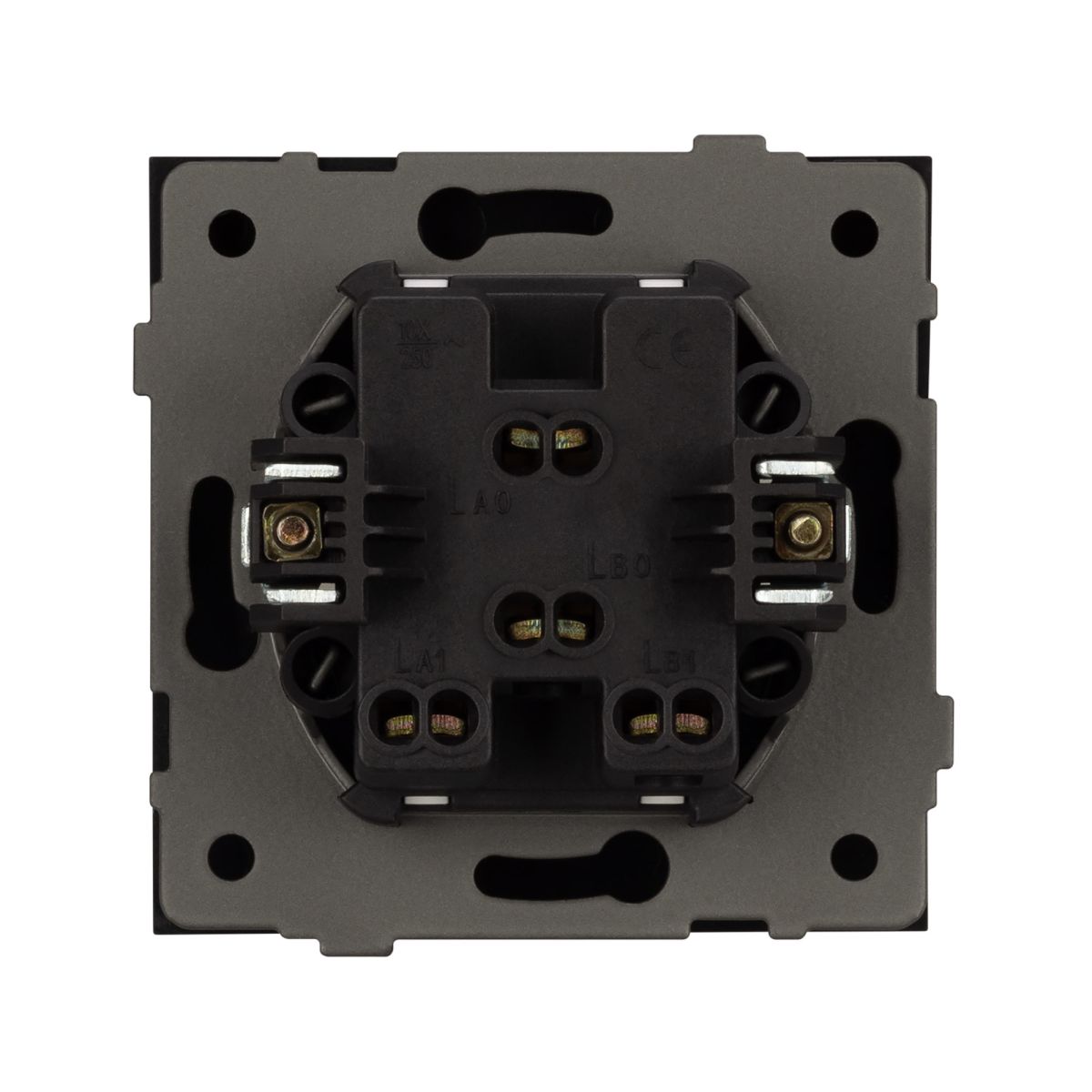 Механизм выключателя двухклавишный непроходной Arlight SWT-TENDO-MK02-SFPL-BK (230V, 10A) 054544