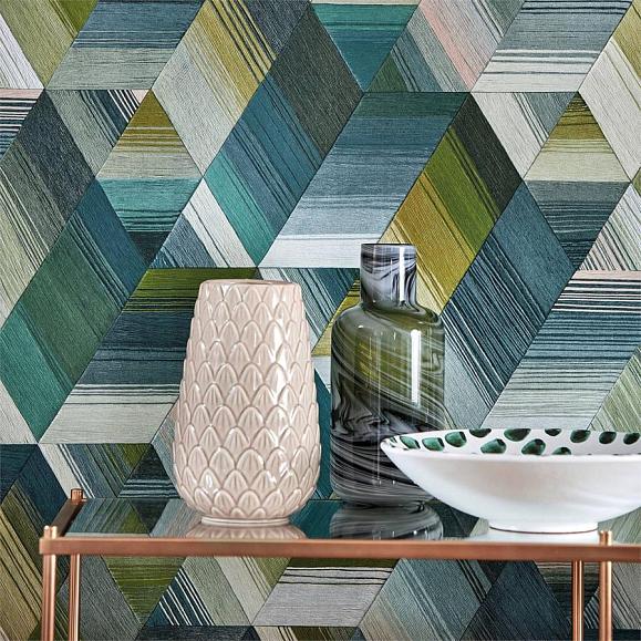 Обои Harlequin 111970 Arccos Emerald/Blush