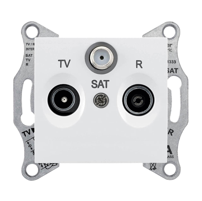 Розетка TV/R/SAT проходная Schneider Electric Sedna 8dB SDN3501221