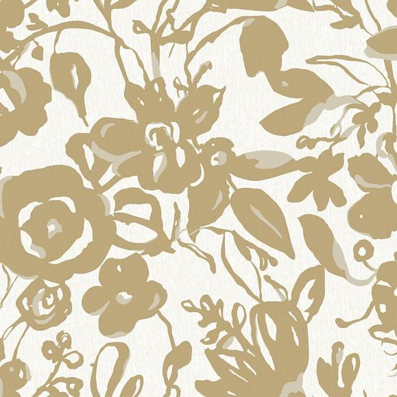 Обои York BL1732 Brushstroke Floral Gold