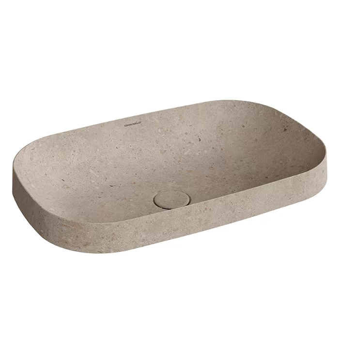 Kerama Marazzi Magica Раковина встраиваемая сверху, 65.5х42см., без отв., цвет: бежевый камень