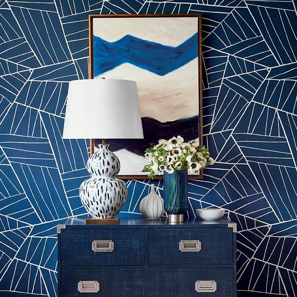 Обои Thibaut T10446 Jordan Navy