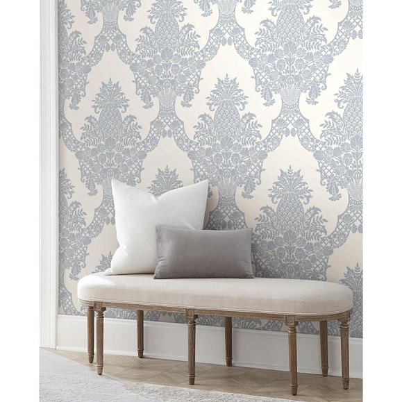 Обои York DM4974 Pineapple Periwinkle/White
