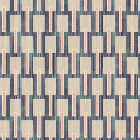 Обои Emil & Hugo 89683 Blocks Crème-Blue-Pink-Turquoise
