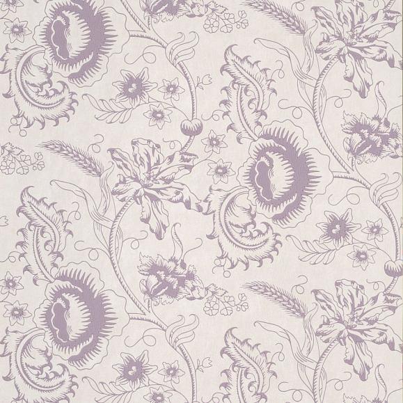 Обои Little Greene 0291WOPLUMZ Woodblock Mono Plum