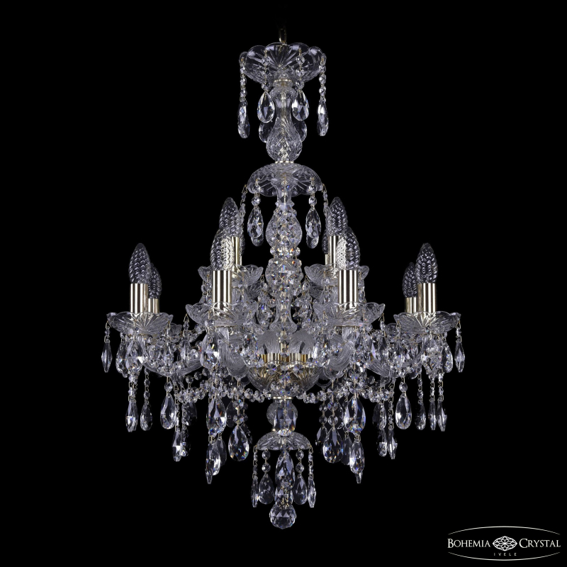 Подвесная люстра Bohemia Ivele Crystal 1415/8+4/200/XL-76 G