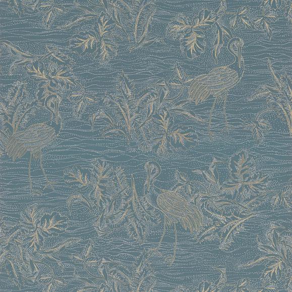 Обои Casamance 75891630 Mirador Bleu persan/doré