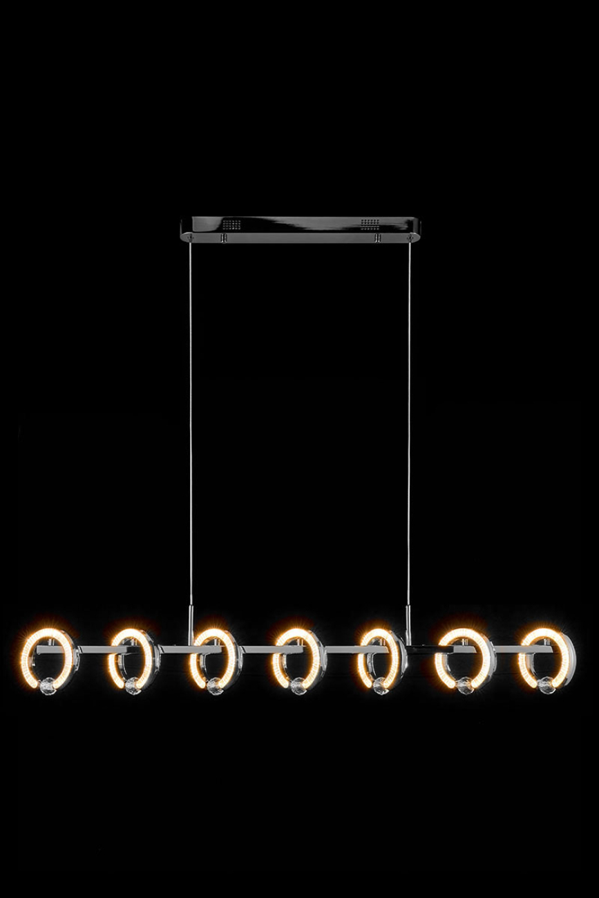 Подвесная люстра Ani LE7710/7L Black Chrome
