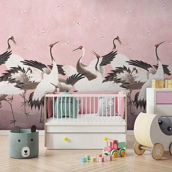 Панно Hygge Wall H11401 Dancing Cranes Rose