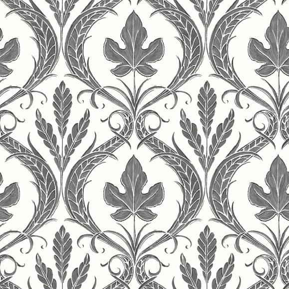Обои York DM4926 Adirondack Damask Black/White
