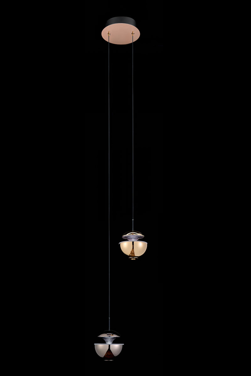 Подвесной светильник Jelly LE7711/2S Gold/Black Chrome