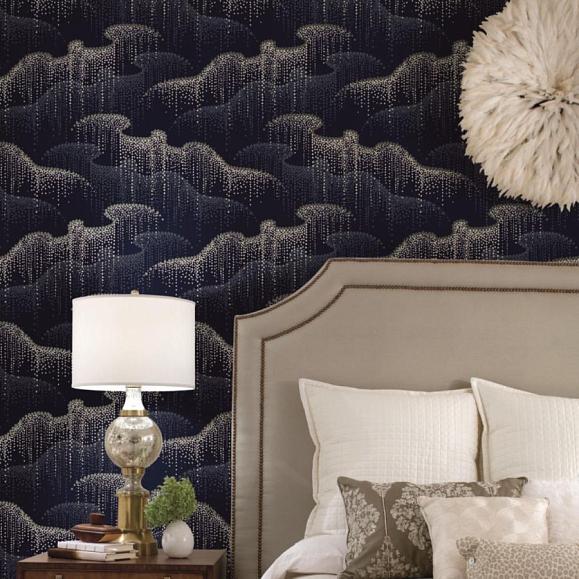 Обои York OS4264 Moonlight Pearls Navy