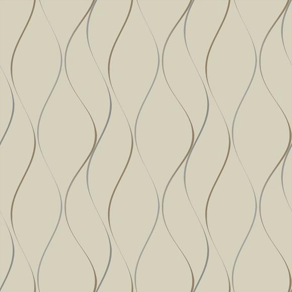 Обои York Y6201404 Wavy Stripe Beige/Silver/Gold