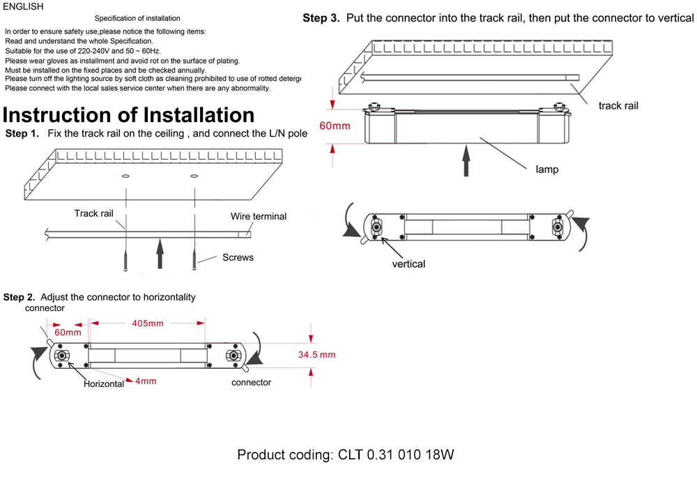 Трековый однофазный светильник Crystal Lux CLT 0.31 010 18W WH M4000K