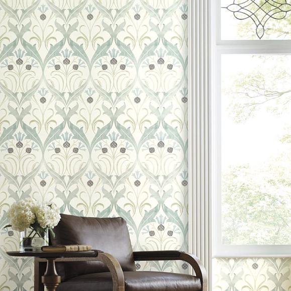 Обои York AC9171 Pinecone Ribbon Teal
