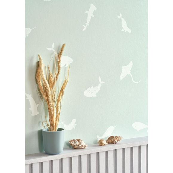 Обои Casadeco 200806101 Poetic Sea Bleu doux
