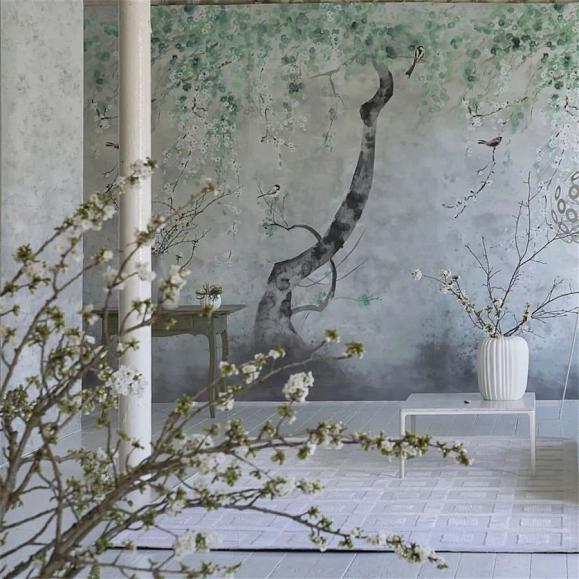 Панно Designers Guild PDG1117/02 Shinsha Scene 2 Celadon