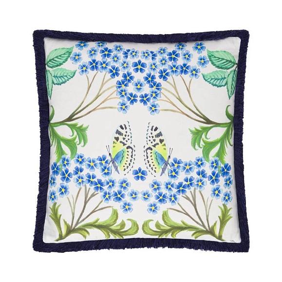 Подушка CCDG1504, Eleonora Embroidered, Cobalt, Designers Guild 55 x 55см