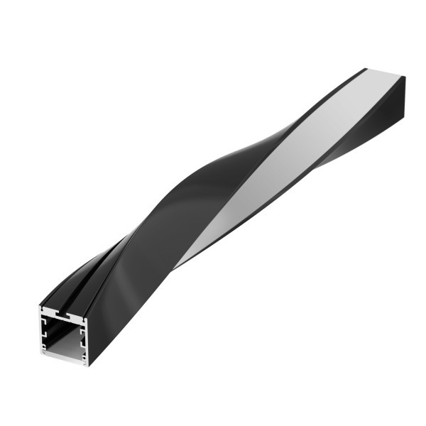 Алюминиевый профиль Arlight SL-ARC-3535-Twist180-500 Black 032685