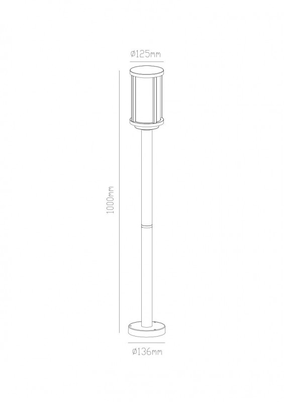 Садовый светильник ARTE Lamp A1036PA-1BK