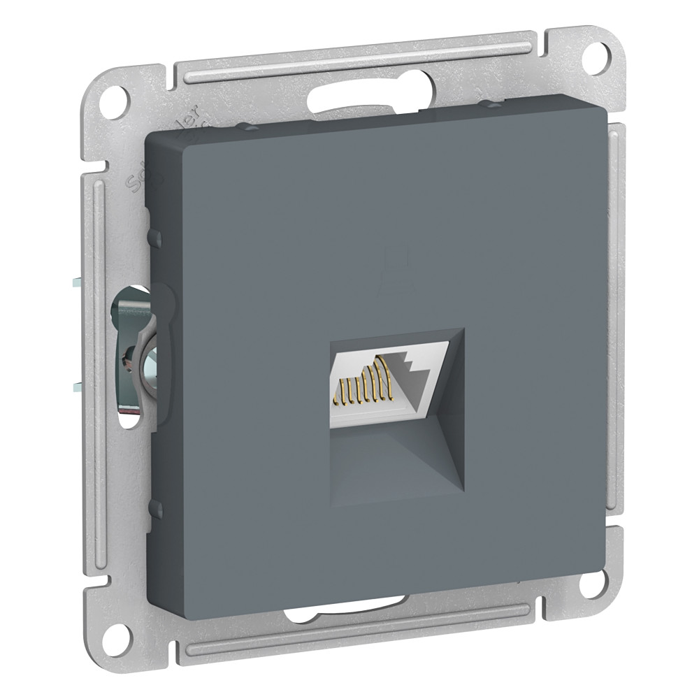 Розетка компьютерная RJ45 кат. 6A Systeme Electric AtlasDesign Грифель ATN000786