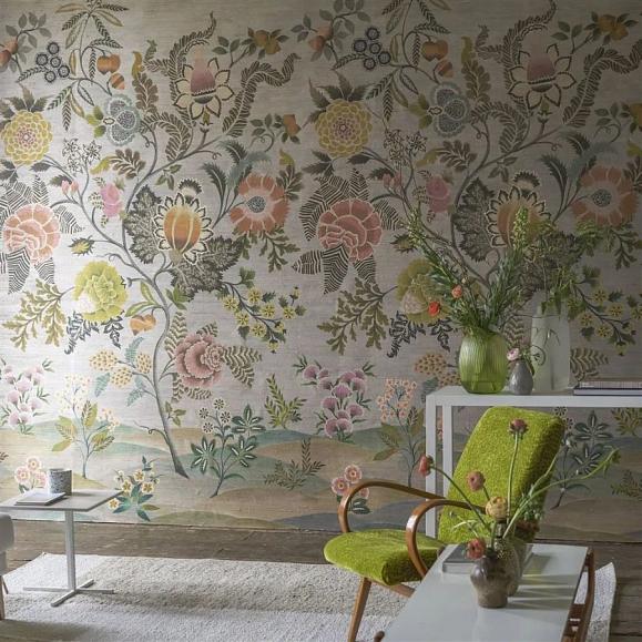 Панно Designers Guild PDG1187/01 Brocart Decoratif Grasscloth Sepia