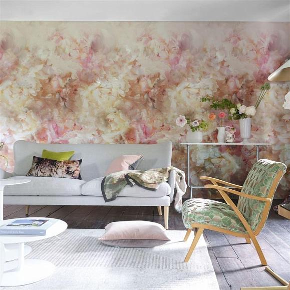 Панно Designers guild PDG1106/01 Fleur de Nuit Pale Coral