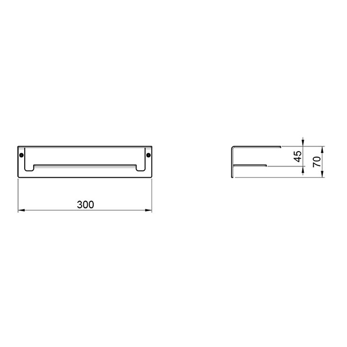 Almar Аксессуары Полка 30xh70см., цвет: Mirror Stainless Steel