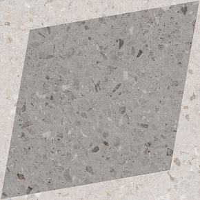 КерГранит DROPS NATURAL RHOMBUS DECOR GREY 18,5x18,5 см