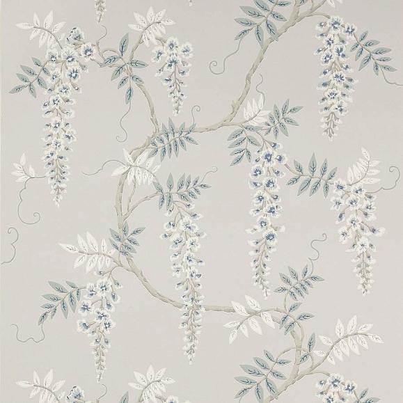 Обои Colefax and Fowler W7005-02 Grayshott Silver Blue