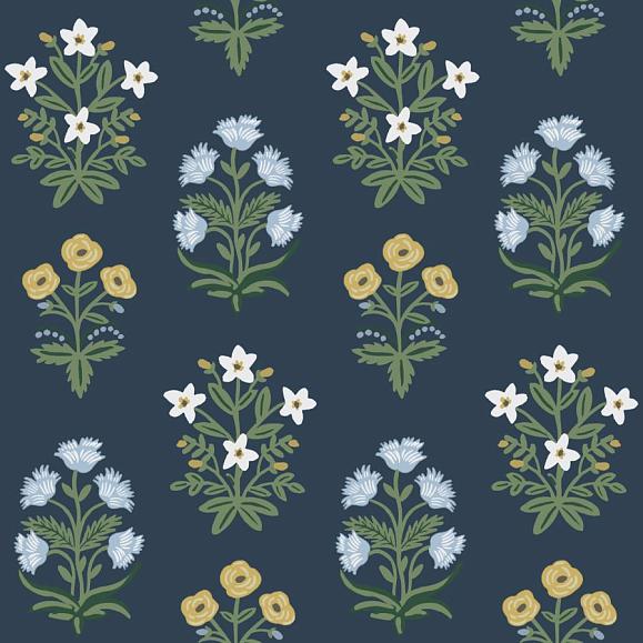Обои York RP7351 Mughal Rose Navy