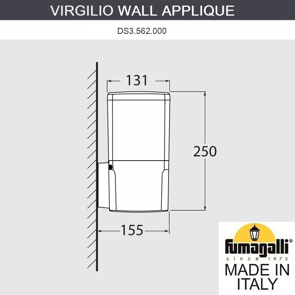 Уличный настенный светильник Fumagalli Virgilio DS3.562.000.LYF1R