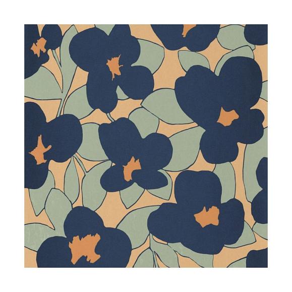 Обои Casadeco 88393101 Flower Power Bleu marine