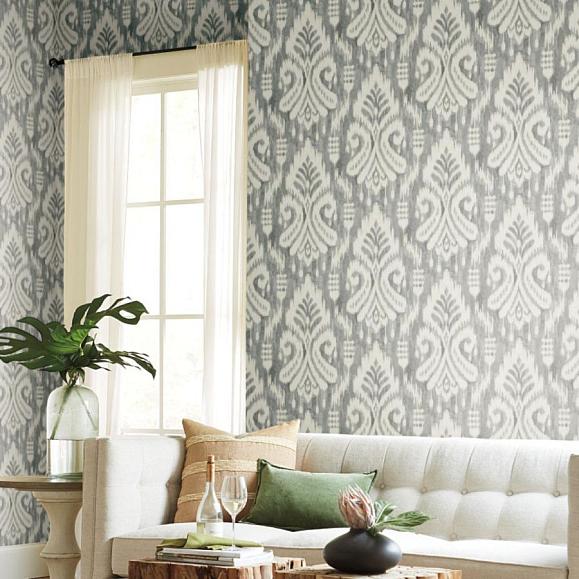 Обои York TC2643 Hawthorne Ikat Grey