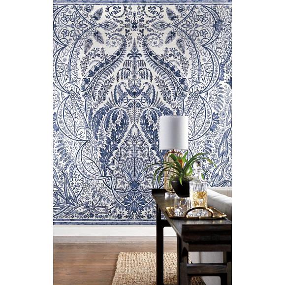 Панно York DM4912M Jaipur Paisley Damask Indigo/White
